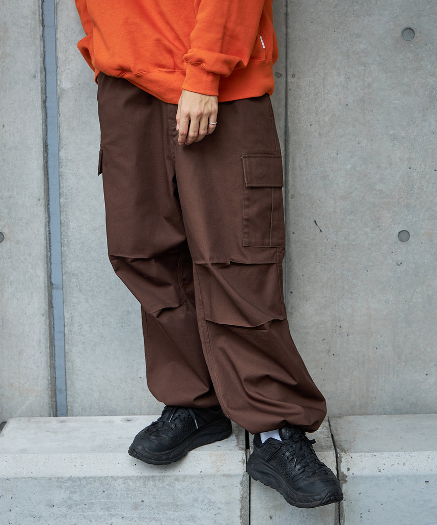 H177 着用サイズ:L【柄85(ブラウン カーゴポケット付き)】
