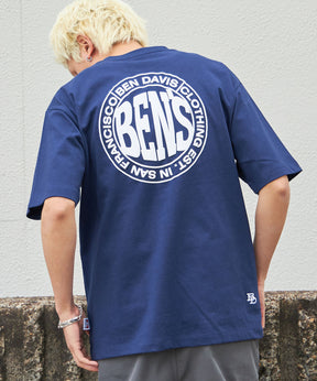 CIRCLE BEN‘S TEE / サークルロゴ Tシャツ 刺繍 半袖 シンプルロゴ ダークネイビー