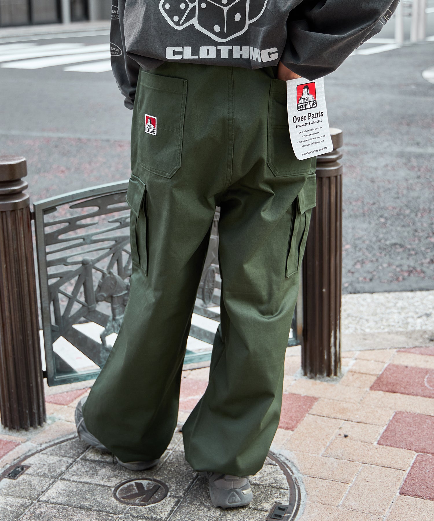 H162 Size:L【その他3(カーキ カーゴポケット付き)】