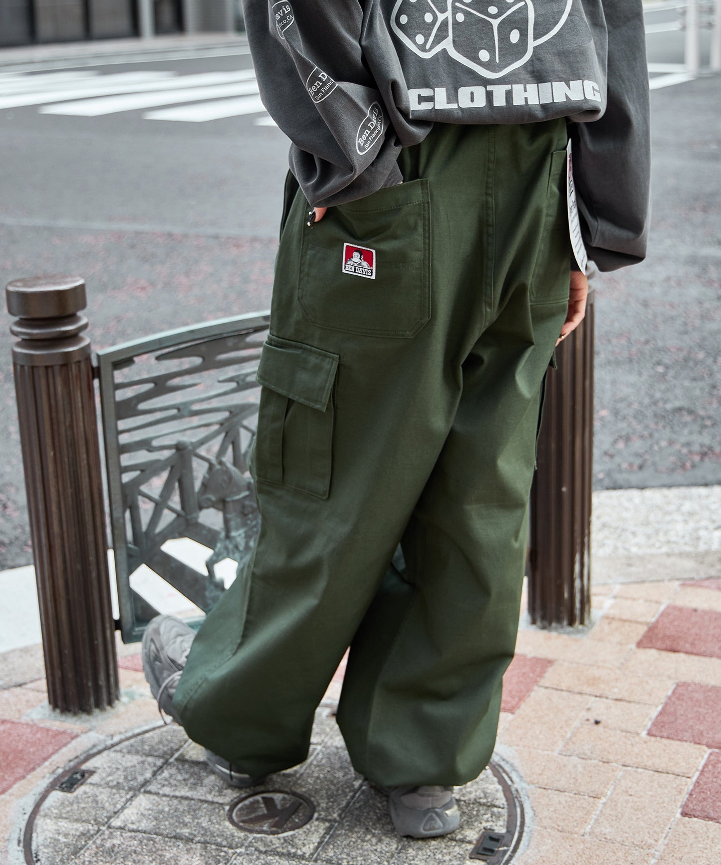 H162 Size:L【その他３(カーキ カーゴポケット付き)】