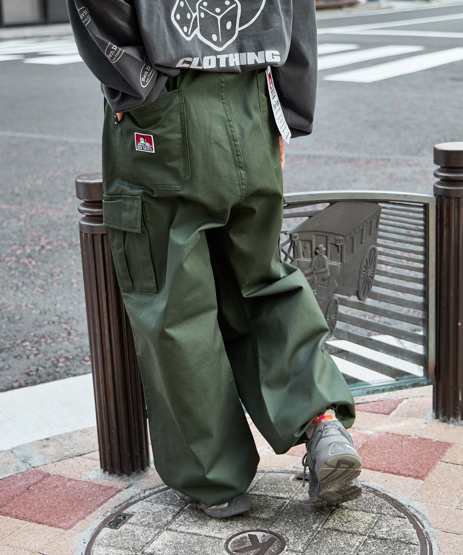 H162 Size:L【その他3(カーキ カーゴポケット付き)】