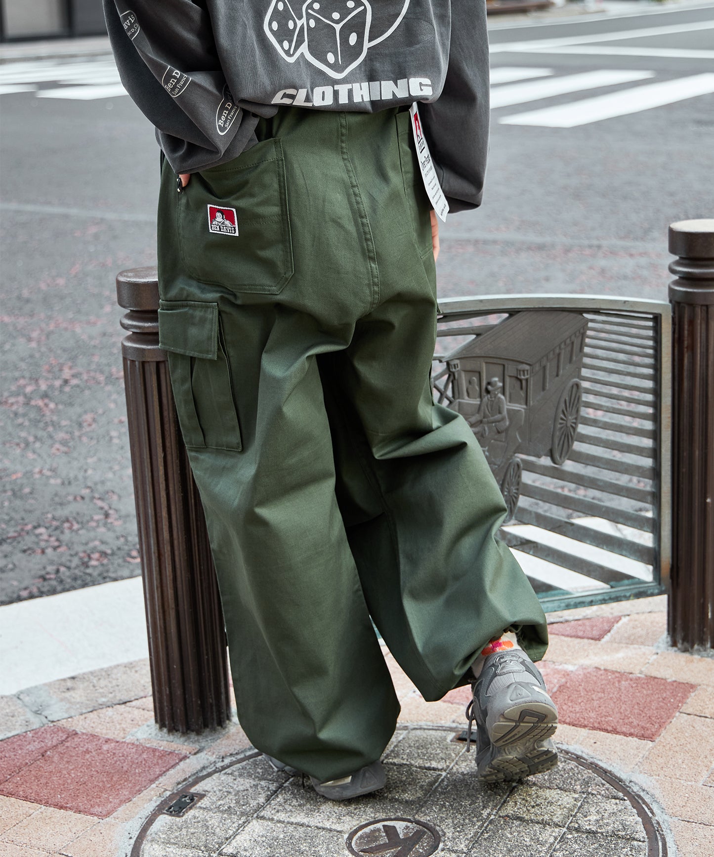 H162 Size:L【その他3(カーキ カーゴポケット付き)】
