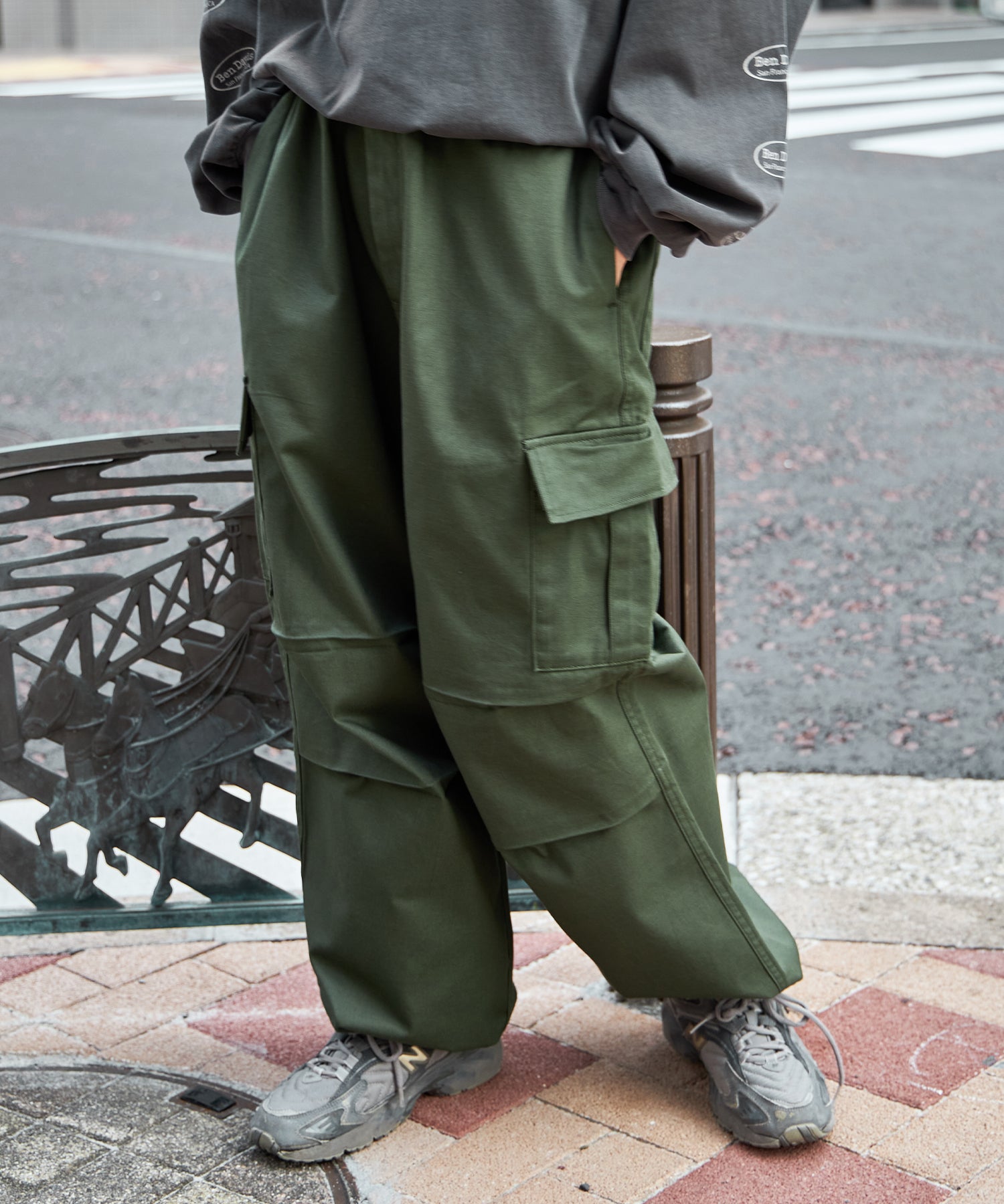 H162 Size:L【その他3(カーキ カーゴポケット付き)】