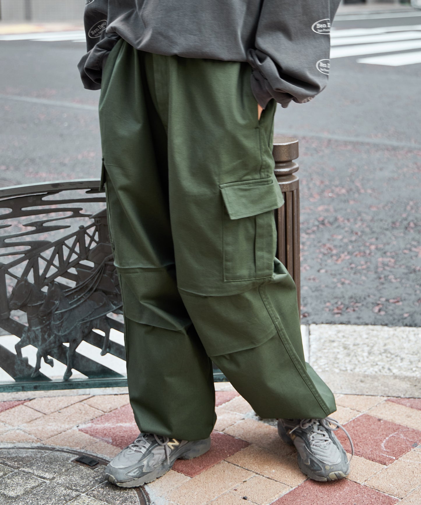 H162 Size:L【その他3(カーキ カーゴポケット付き)】