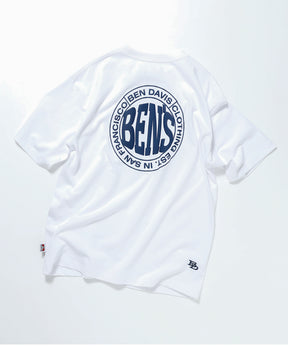 CIRCLE BEN‘S TEE / サークルロゴ Tシャツ 刺繍 半袖 シンプルロゴ ホワイト