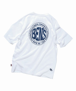 CIRCLE BEN‘S TEE / サークルロゴ Tシャツ 刺繍 半袖 シンプルロゴ ホワイト