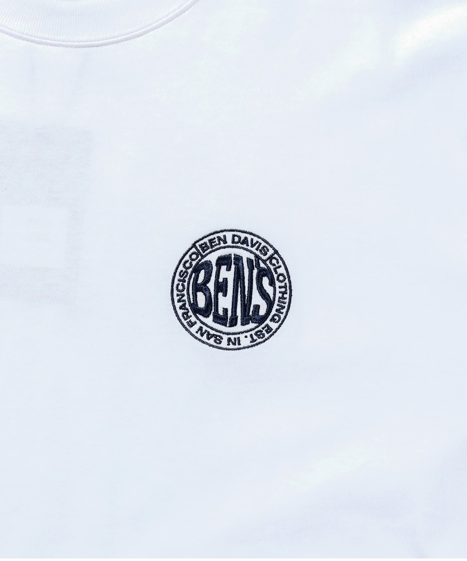 CIRCLE BEN‘S TEE / サークルロゴ Tシャツ 刺繍 半袖 シンプルロゴ ホワイト