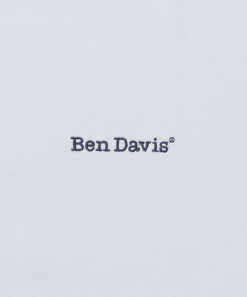【BEN DAVIS(ベンデイビス)】NAVAL別注 エクストラヘビーオーバーT / 半袖 Tシャツ ワンポイント ブランドロゴ 刺繍 ホワイト