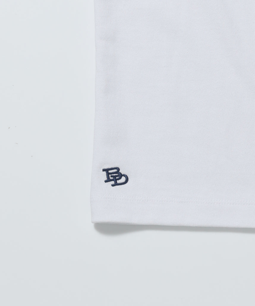 【BEN DAVIS(ベンデイビス)】NAVAL別注 エクストラヘビーオーバーT / 半袖 Tシャツ ワンポイント ブランドロゴ 刺繍 ホワイト