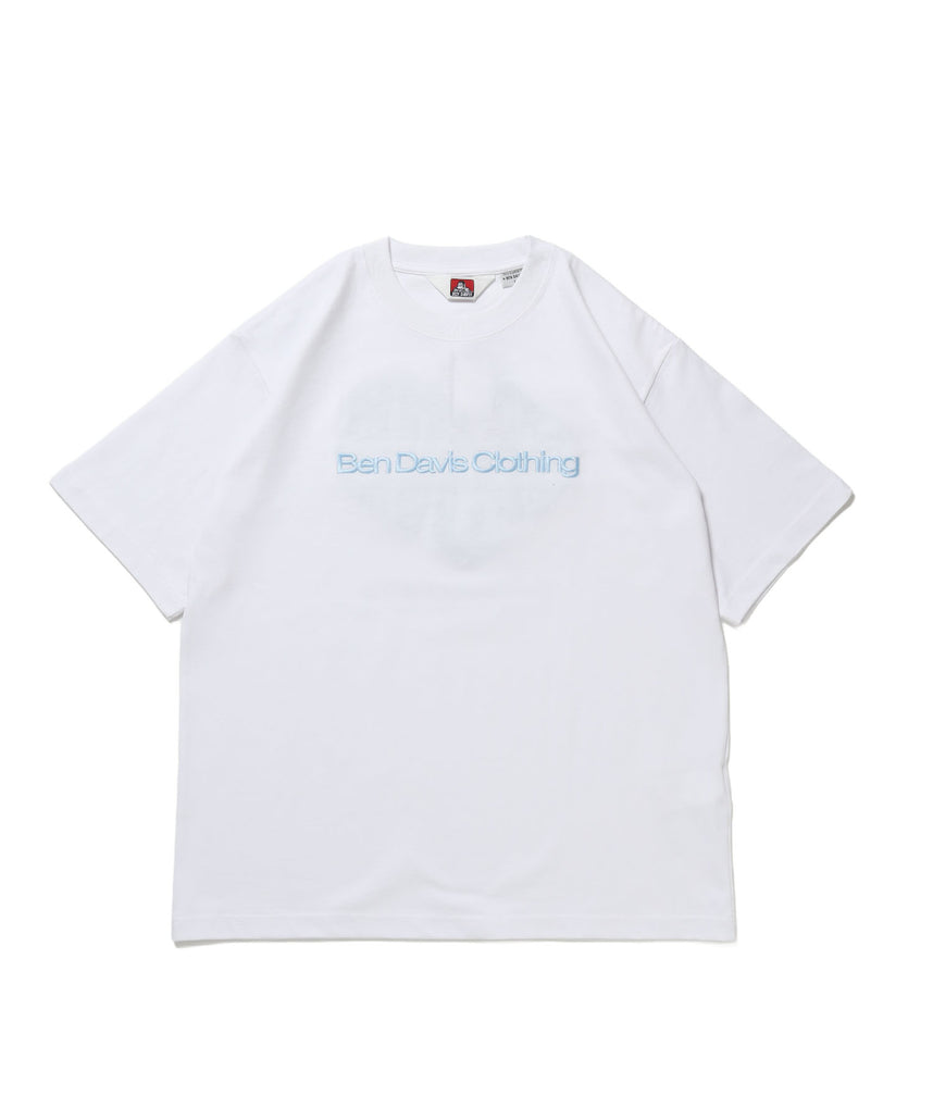 HEART CHENILLE 3 TEE / Tシャツ 半袖 クルーネック 刺繍 ワンポイント ユニセックス オーバーサイズ サガラ ホワイト