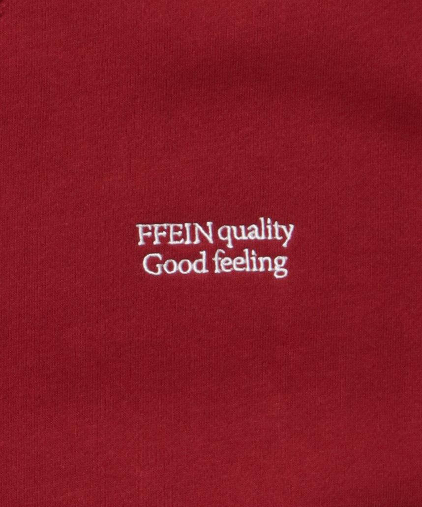 ワンポイントロゴプルオーバースウェット / 刺繍 ワンポイント シンプル ノームコア 綺麗目 シティガール シティボーイ 裏起毛 ワイン