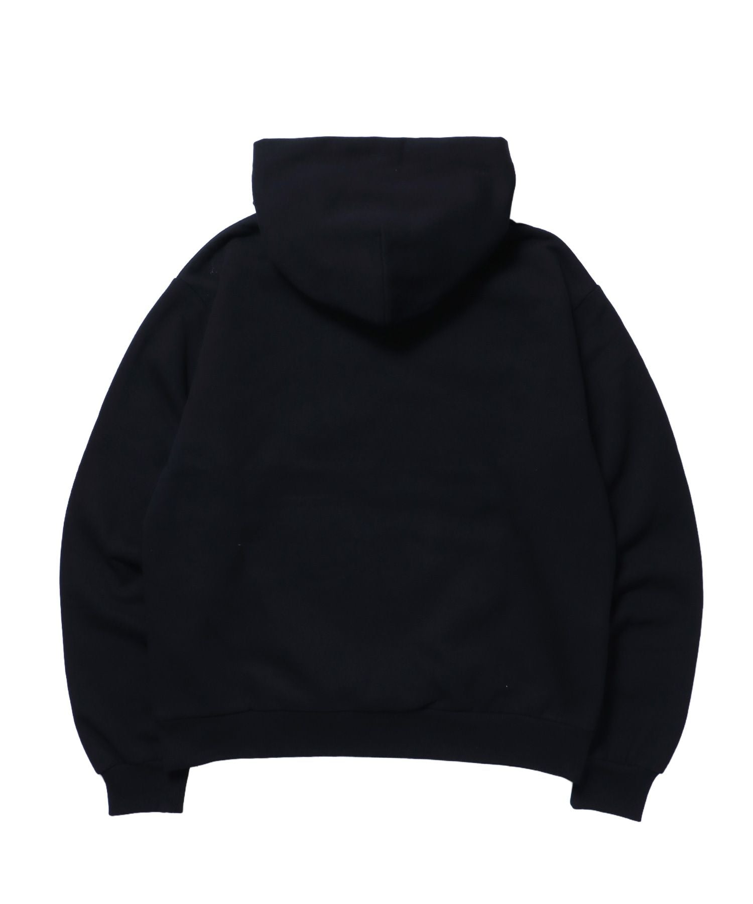 sqnz gingham applique pk / ジップパーカー 裏起毛 フーディ チェック ワッペン 刺繍 ブラック