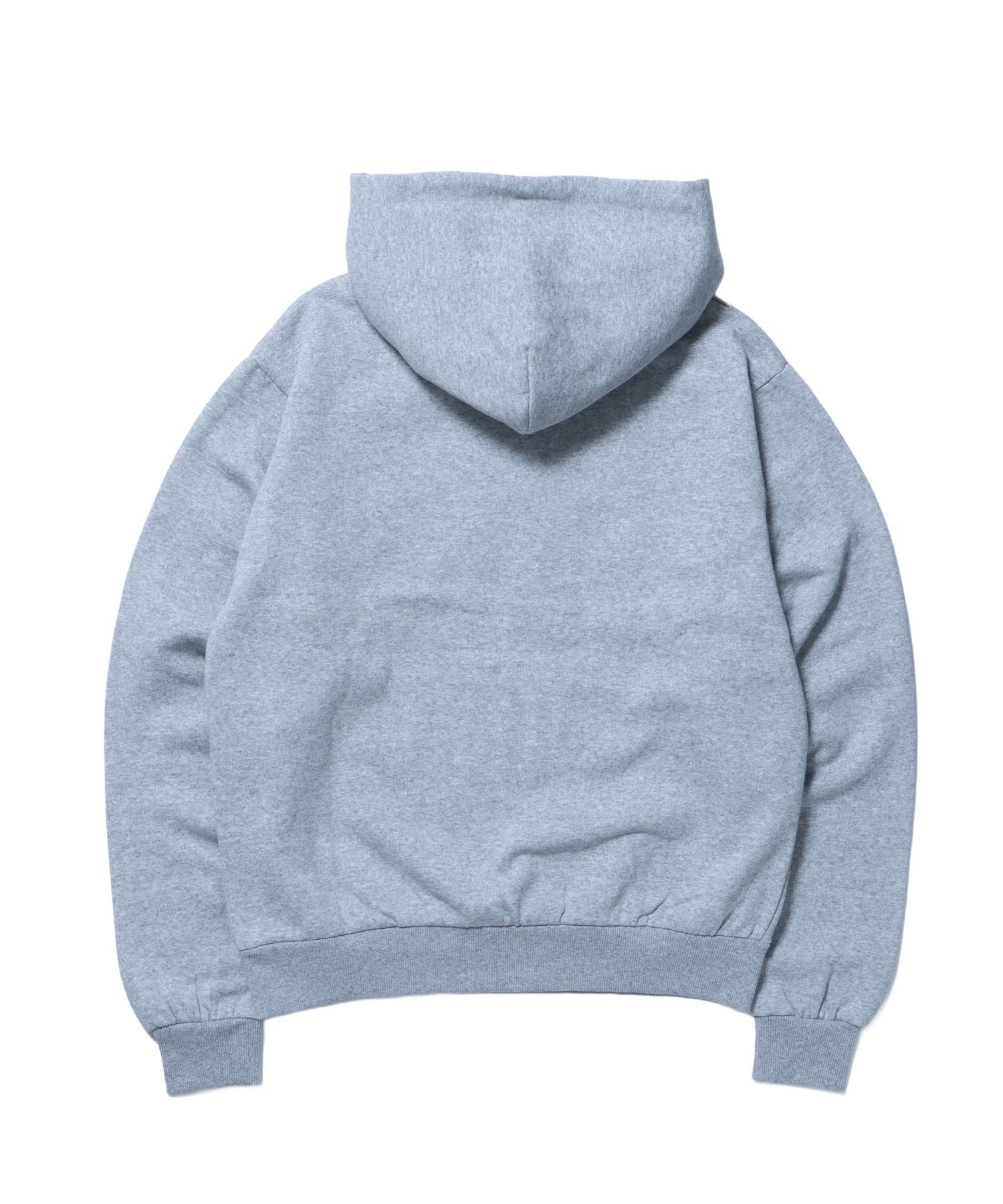 sqnz gingham applique pk / ジップパーカー 裏起毛 フーディ チェック ワッペン 刺繍 グレー