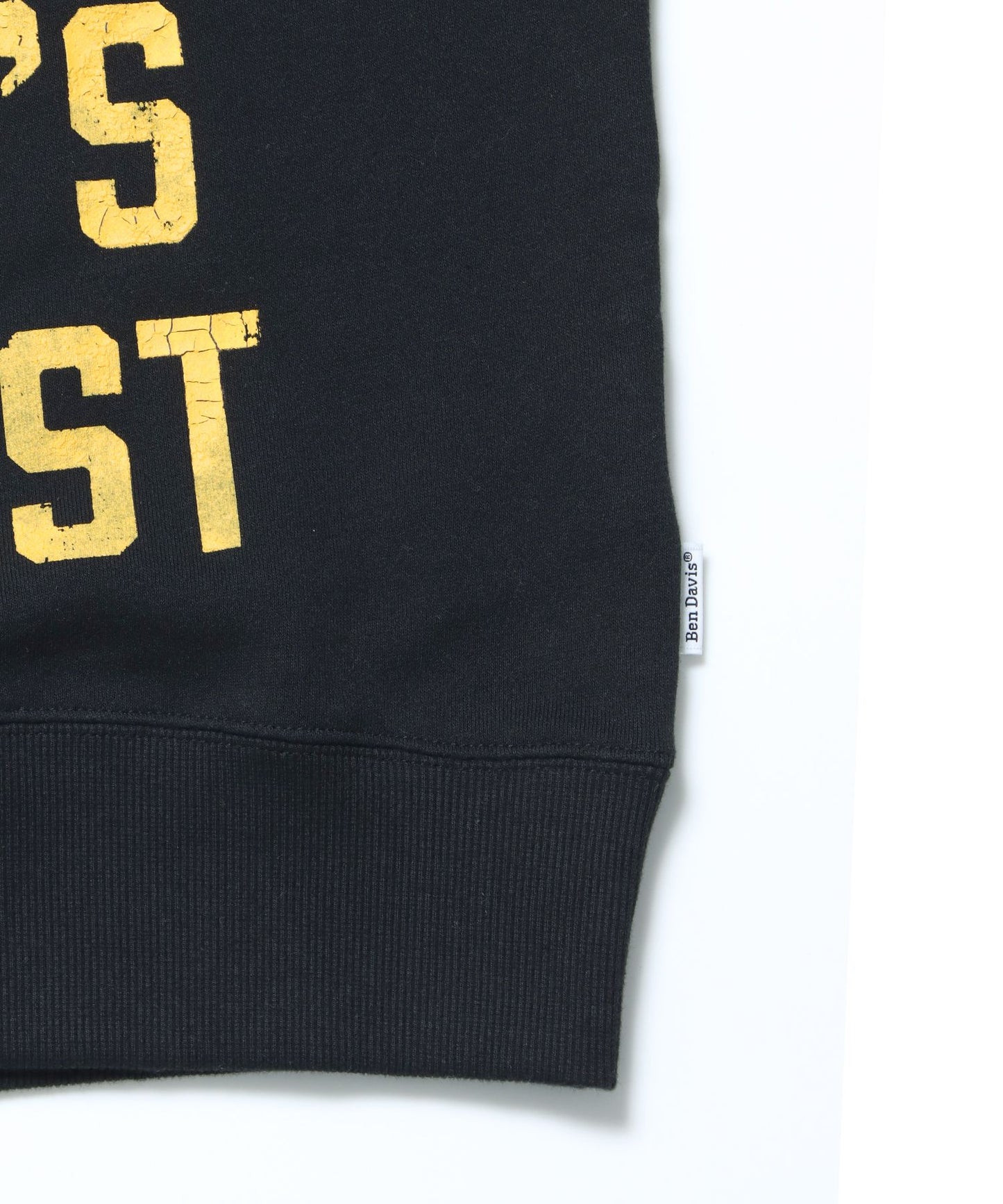 70'S FIT CRACK LOGO CREW / スウェット クルーネック 裏毛 長袖 短丈 ロゴプリント ブラック