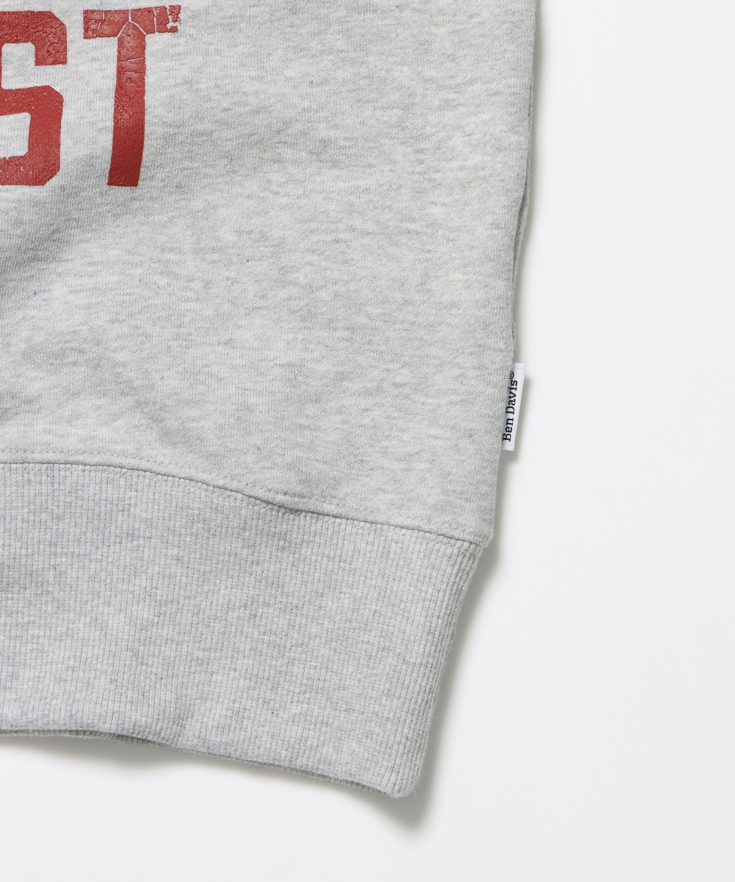 70'S FIT CRACK LOGO CREW / スウェット クルーネック 裏毛 長袖 短丈 ロゴプリント グレー