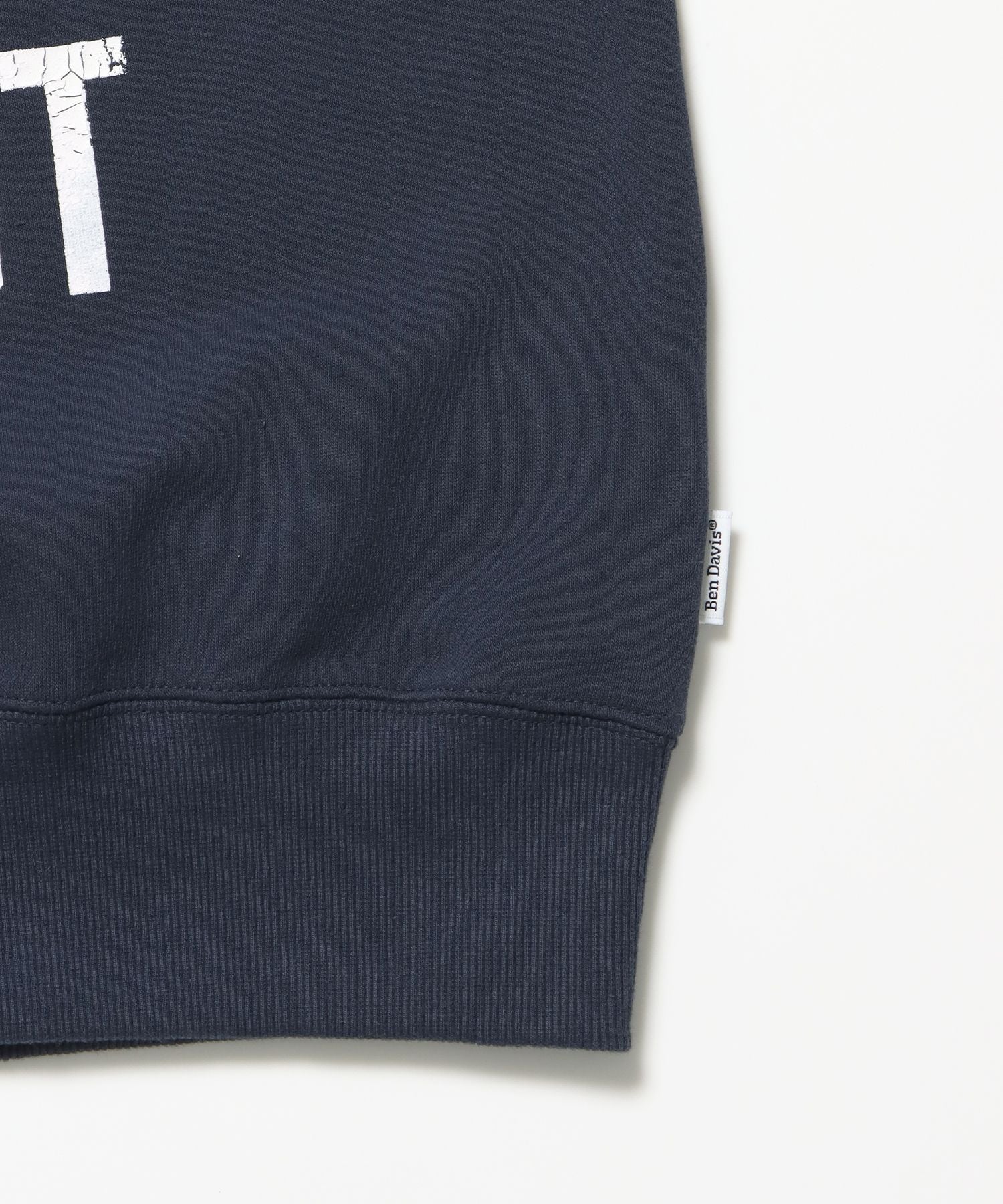 70'S FIT CRACK LOGO CREW / スウェット クルーネック 裏毛 長袖 短丈 ロゴプリント ネイビー