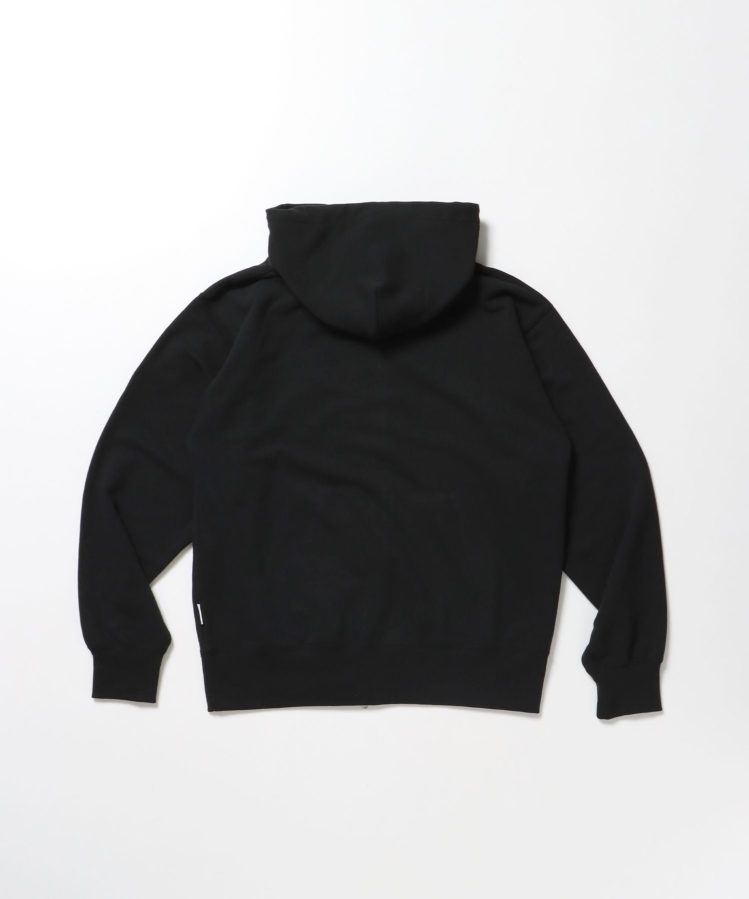 70'S FIT ZIP HOODIE / ジップパーカー 刺繍 フーディ ダブルジップ 裏毛 短丈 ブラック