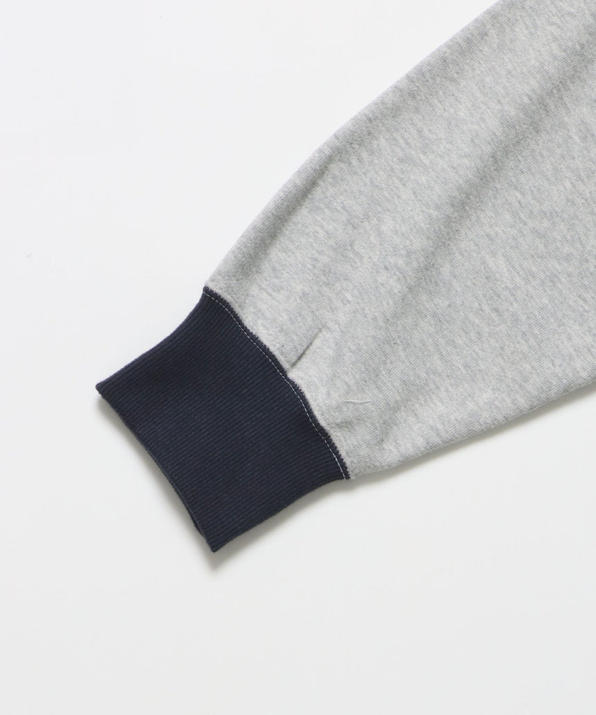 70’S FIT AFTER HOODIE / ビッグシルエット プルオーバー フーディ 裏毛 ワッフル 短丈 グレー