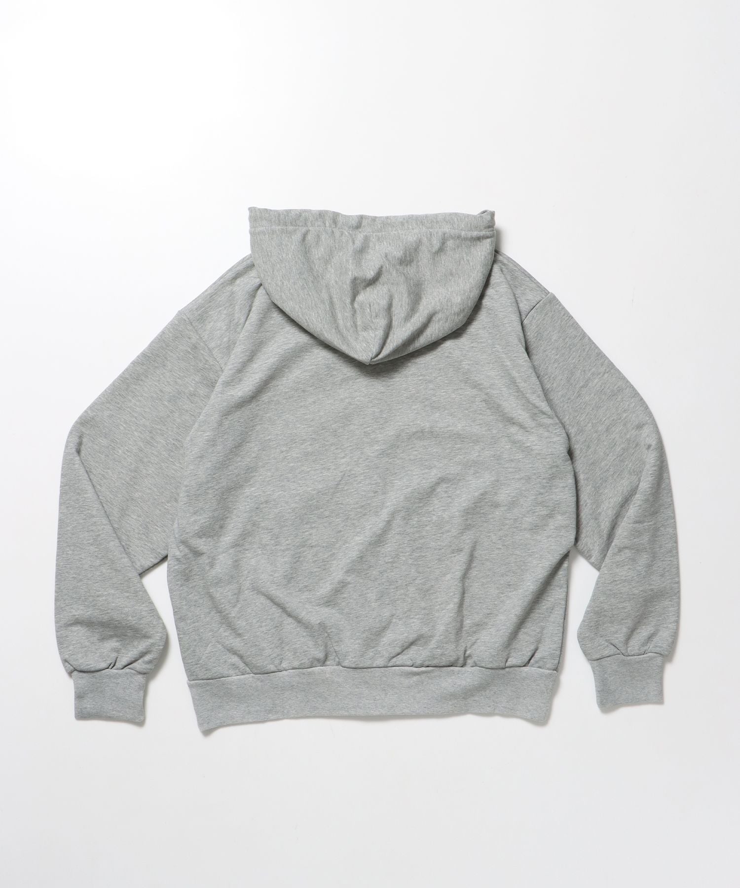 THERMAL LINED ZIP HOODIE / ダブルジップ ヘビーウェイト 短丈 裏毛 ワッフル フーディ グレー