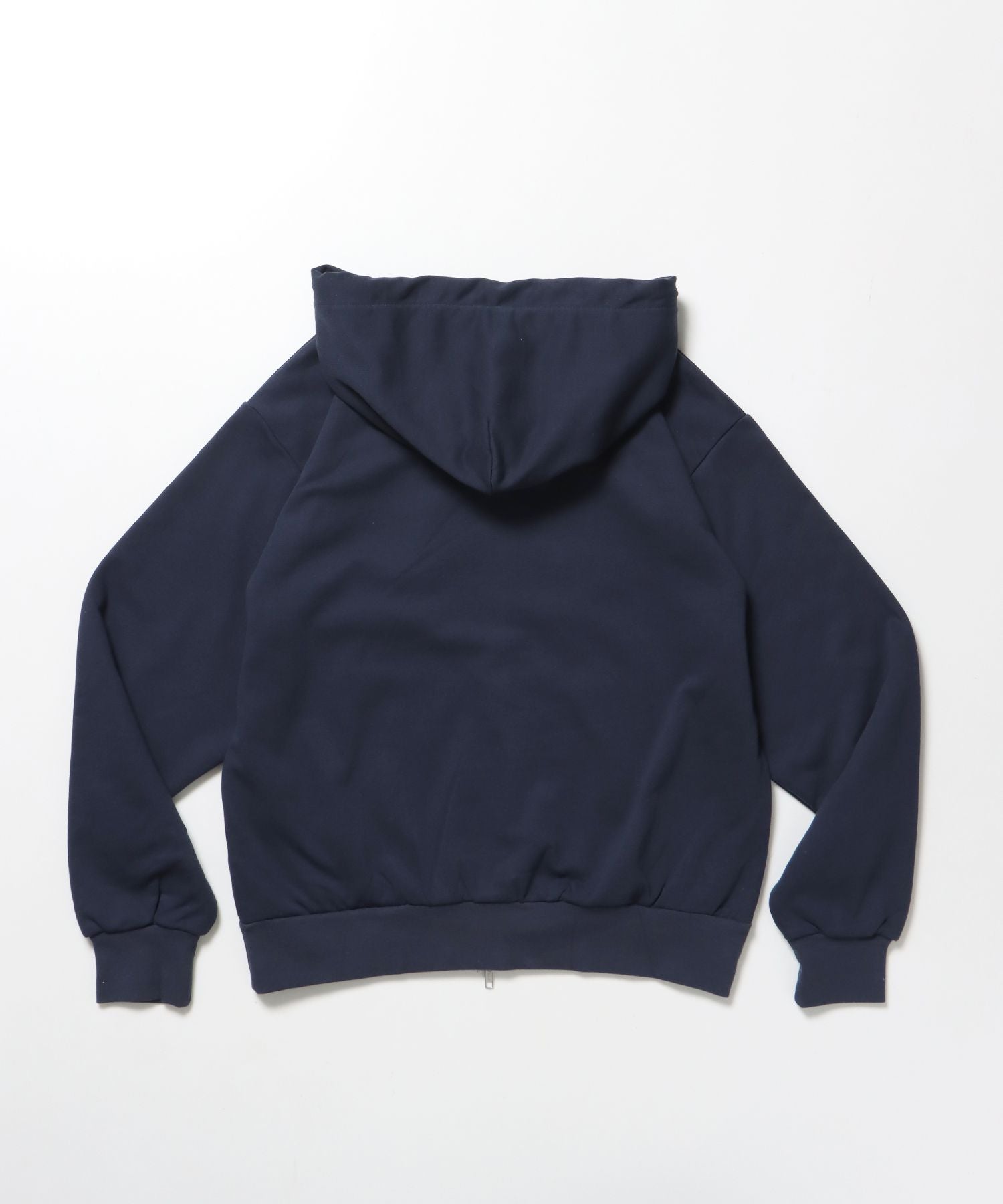 THERMAL LINED ZIP HOODIE / ダブルジップ ヘビーウェイト 短丈 裏毛 ワッフル フーディ ネイビー