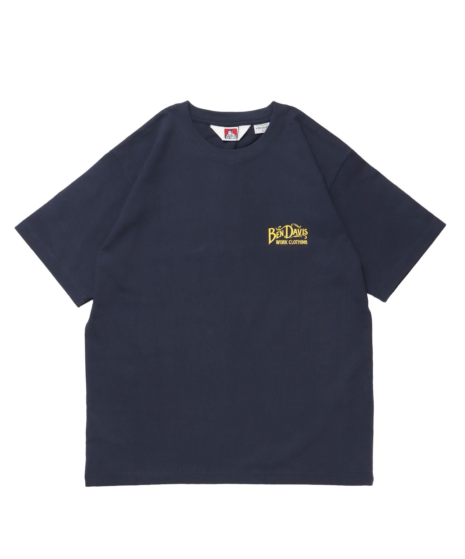 【BEN DAVIS(ベンデイビス)】CLASSIC LOGO TEE / クラシックフィット Tシャツ 半袖 クルーネック プリント ワンポイント ネイビー