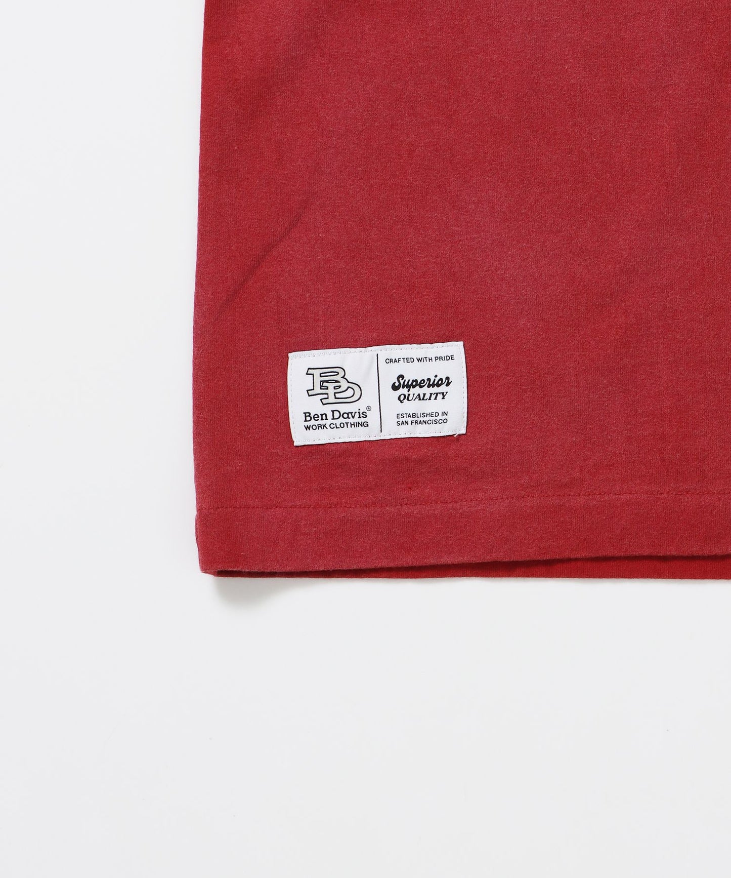 VNTG FOOTBALL TEE / Tシャツ クルーネック 七分丈 ナンバリング プリント ユニセックス 加工 レッド
