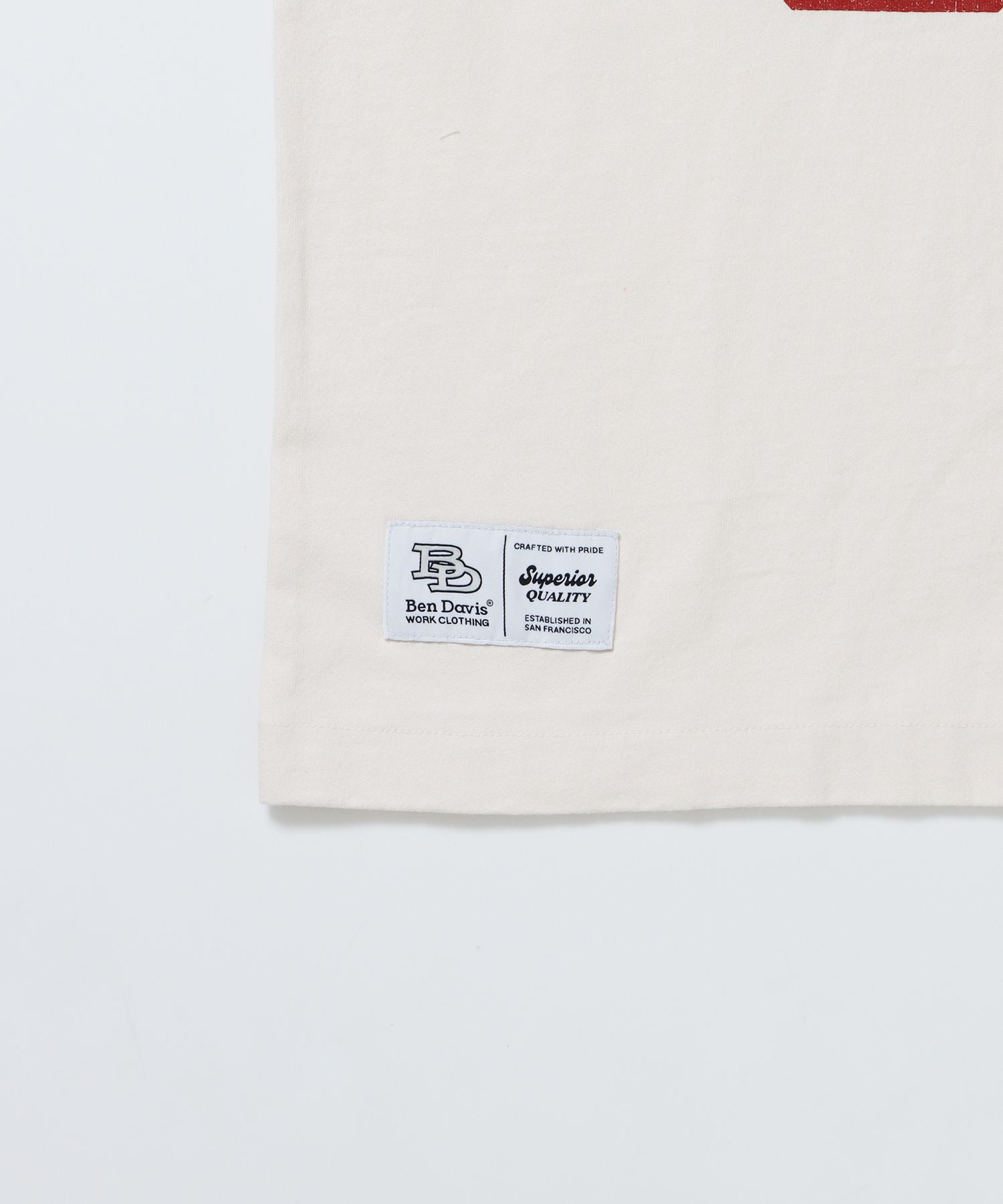 VNTG FOOTBALL TEE / Tシャツ クルーネック 七分丈 ナンバリング プリント ユニセックス 加工 ホワイト