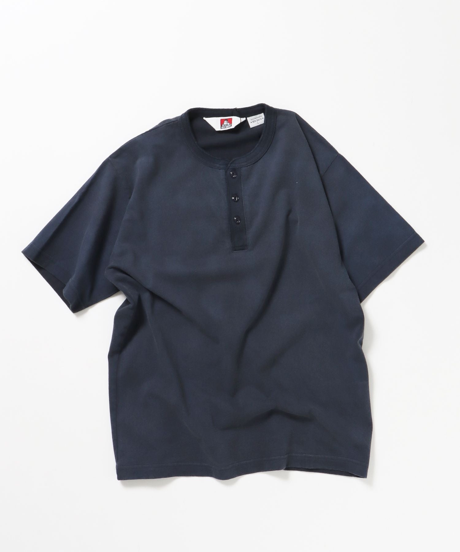 【BEN DAVIS(ベンデイビス)】CLASSIC S/S HENLEY ネイビー