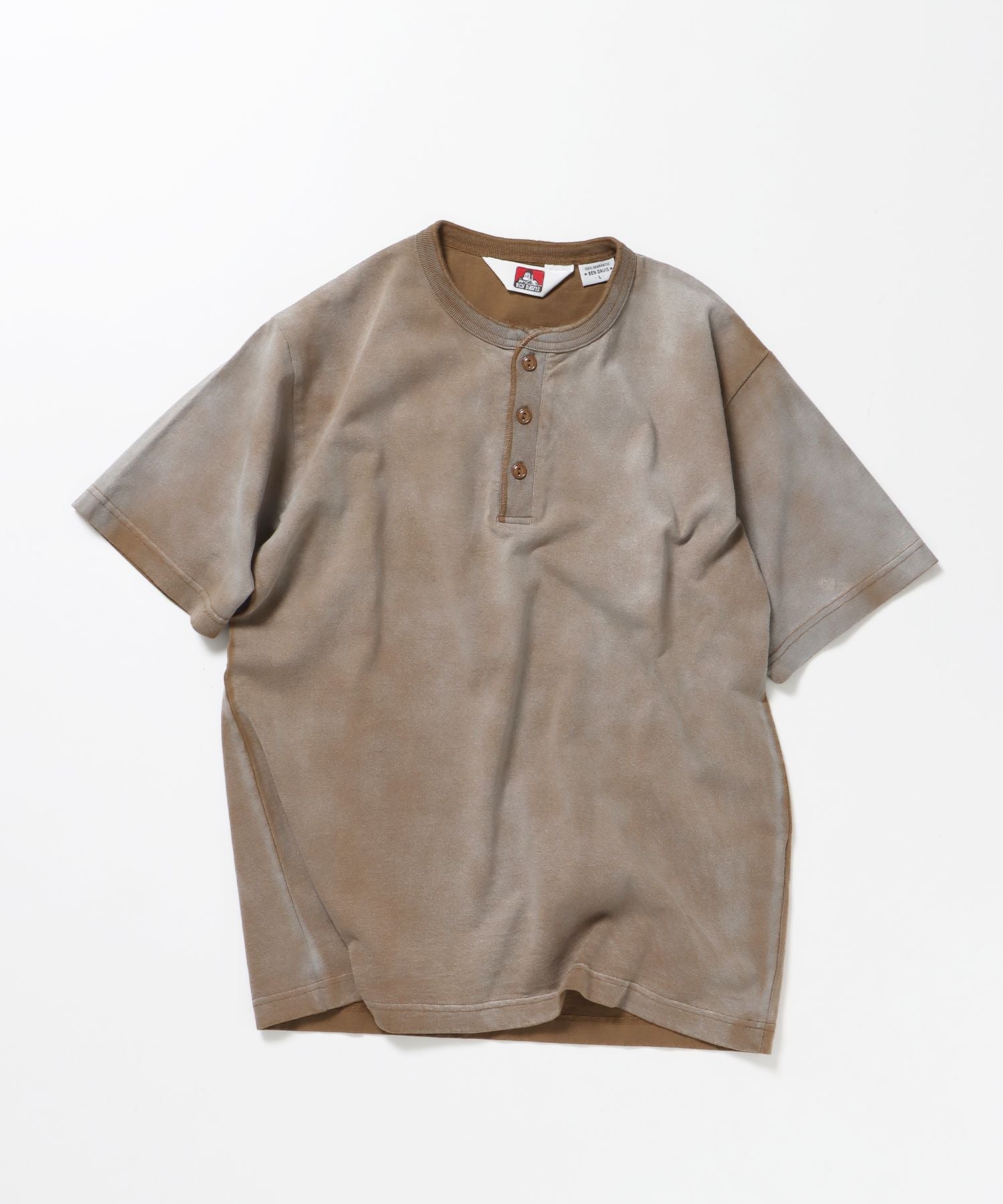 【BEN DAVIS(ベンデイビス)】CLASSIC S/S HENLEY ベージュ