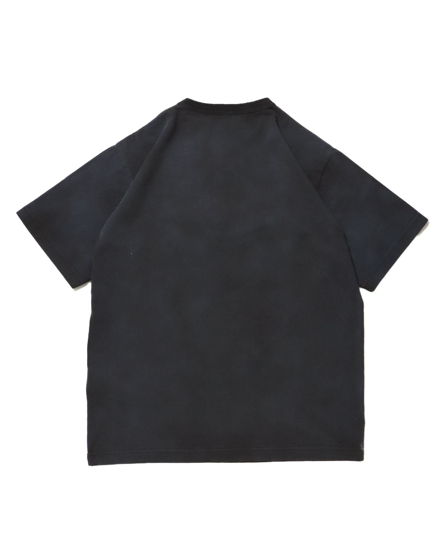 CLASSIC S/S HENLEY / Tシャツ ヘンリーネック 無地 シンプル ユニセックス 加工 ブラック