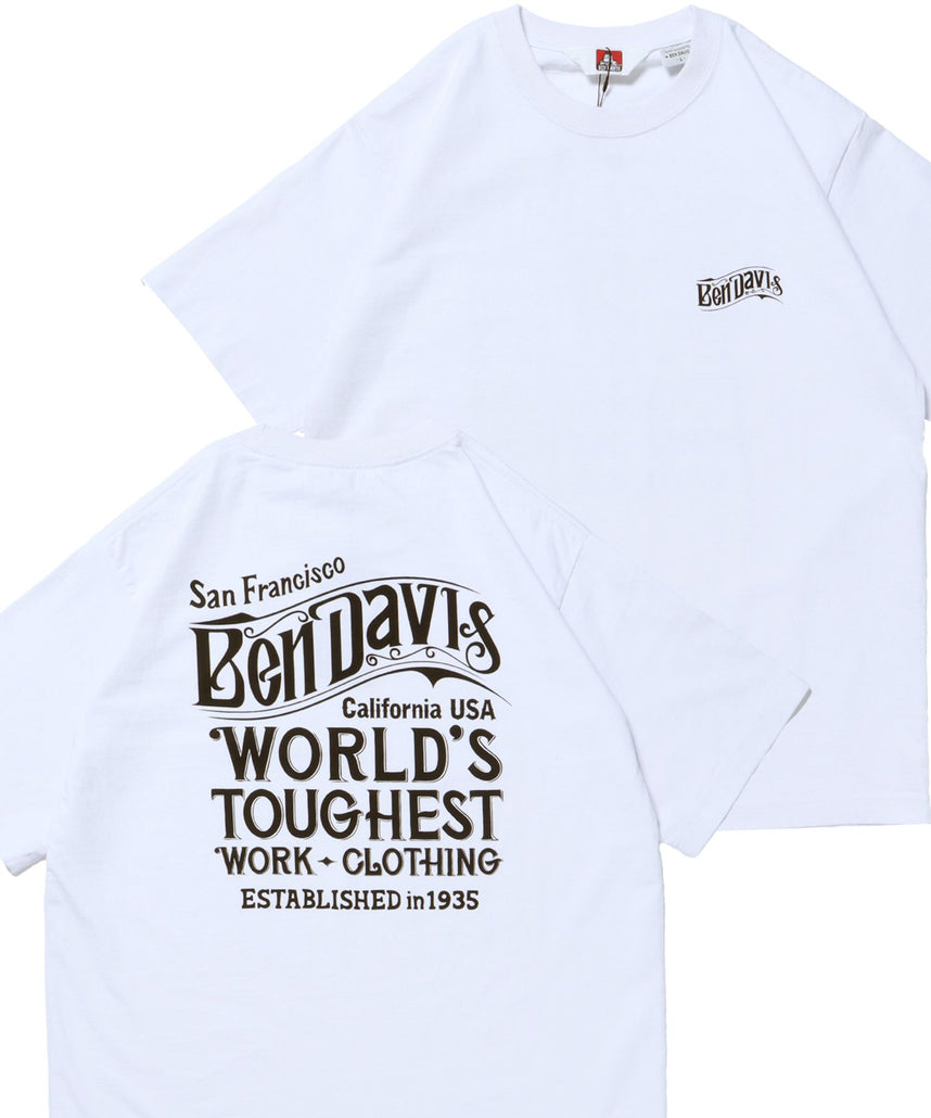 【BEN DAVIS(ベンデイビス)】OLD SIGN VNTG TEE ホワイト