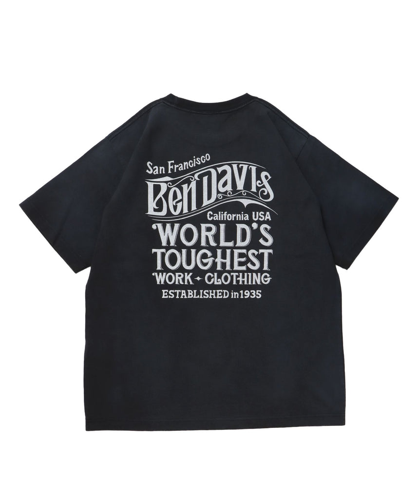 【BEN DAVIS(ベンデイビス)】OLD SIGN VNTG TEE ブラック