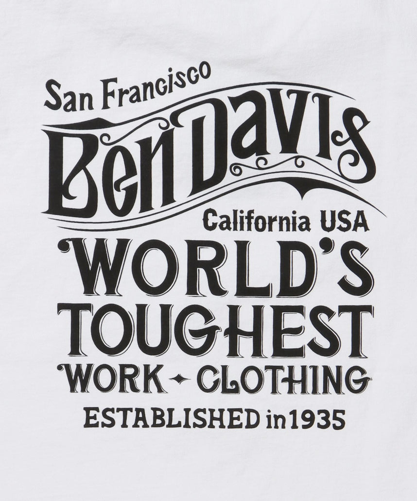 OLD SIGN VNTG TEE / Tシャツ クルーネック ワンポイント シンプル ユニセックス 加工 ホワイト