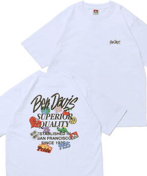 【BEN DAVIS(ベンデイビス)】GRATEFULTEE / Tシャツ クルーネック ワンポイント シンプル ユニセックス ホワイト