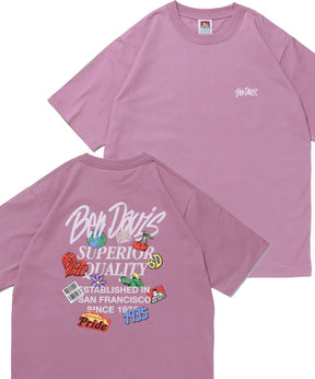 【BEN DAVIS(ベンデイビス)】GRATEFULTEE / Tシャツ クルーネック ワンポイント シンプル ユニセックス ピンク