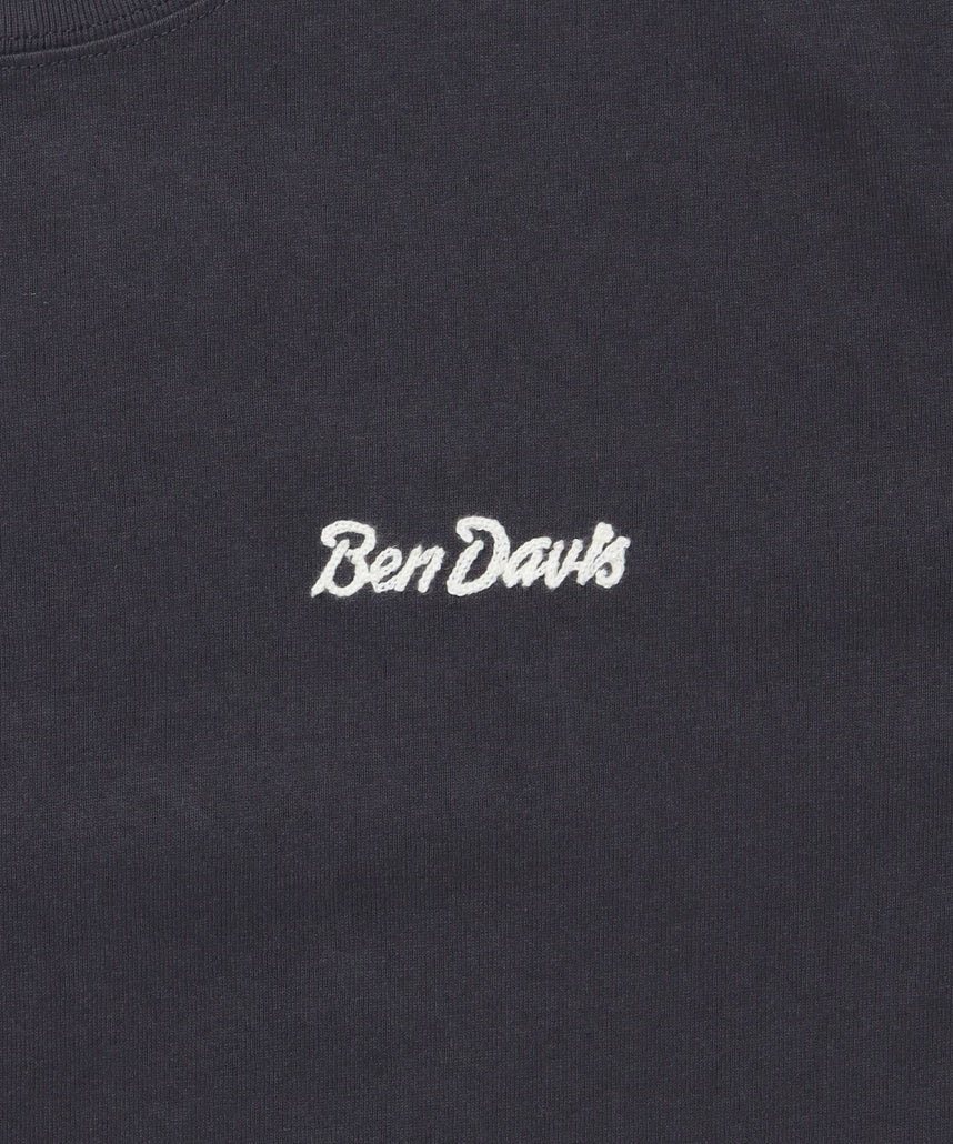 BD LABEL EMB TEE / Tシャツ クルーネック ワンポイント シンプル ユニセックス チャコール