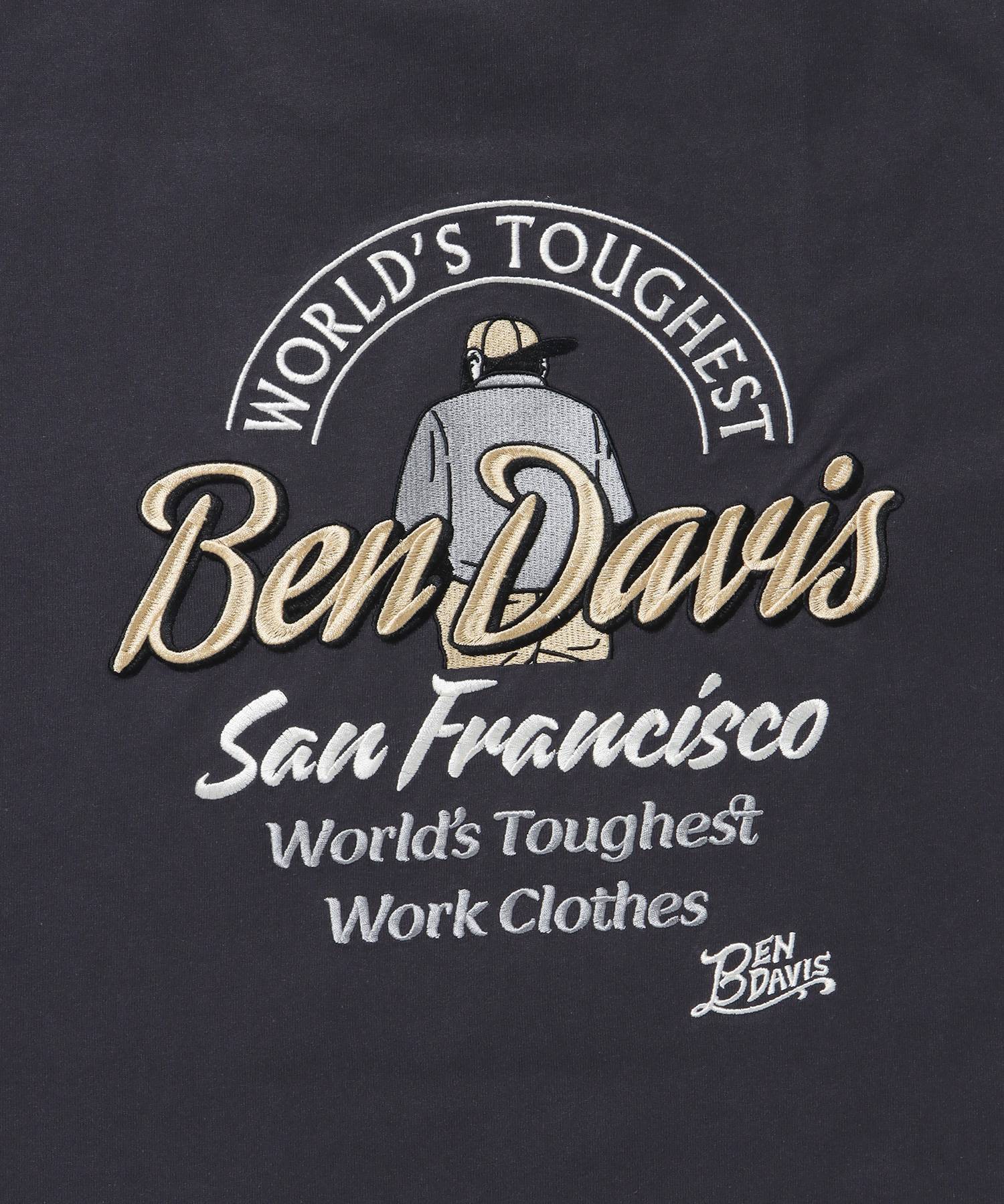BD LABEL EMB TEE / Tシャツ クルーネック ワンポイント シンプル ユニセックス チャコール