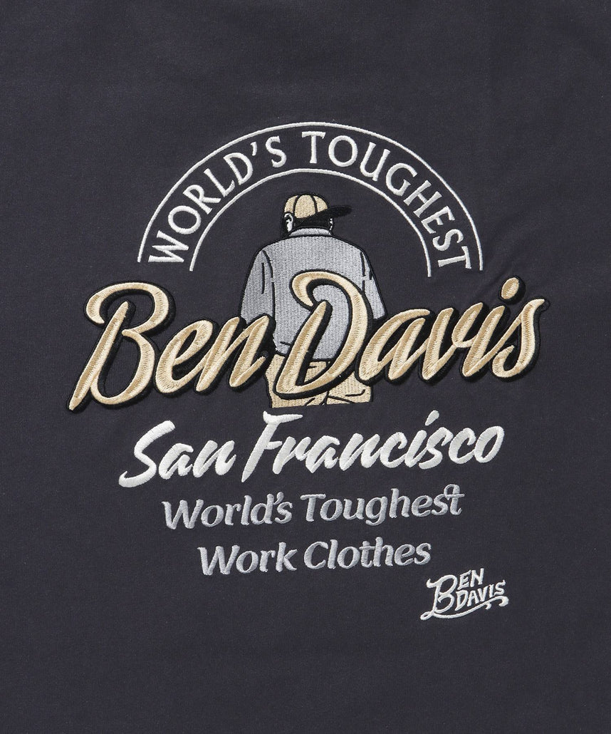 BD LABEL EMB TEE / Tシャツ クルーネック ワンポイント シンプル ユニセックス チャコール