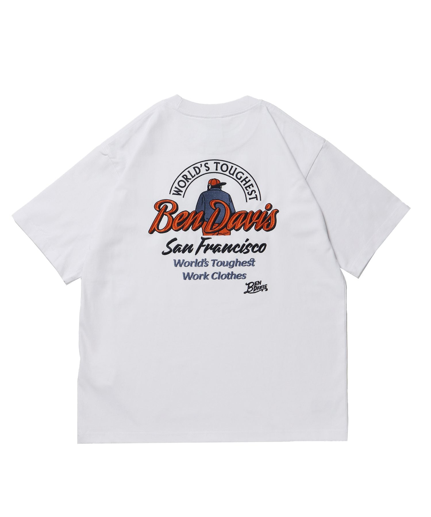 【BEN DAVIS(ベンデイビス)】BD LABEL EMB TEE ホワイト