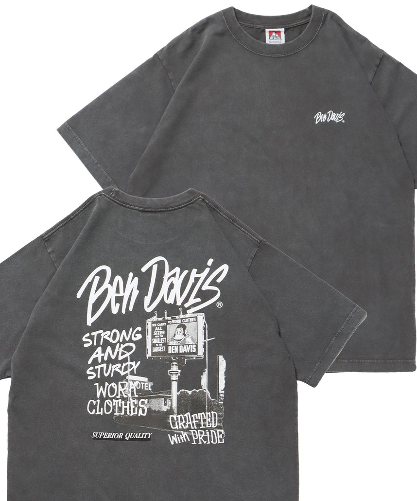 【BEN DAVIS(ベンデイビス)】ROADSIDE VNTG TEE(UF) ダークブラウン