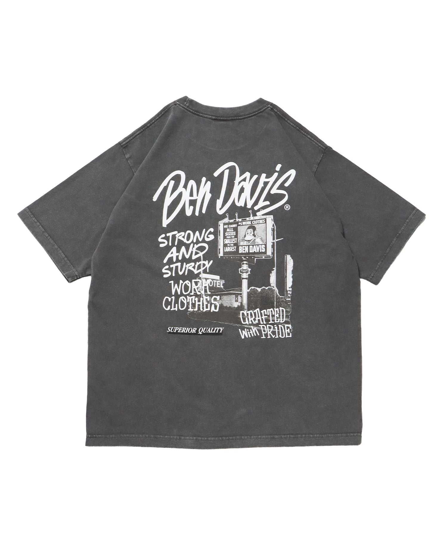 【BEN DAVIS(ベンデイビス)】ROADSIDE VNTG TEE(UF) ダークブラウン