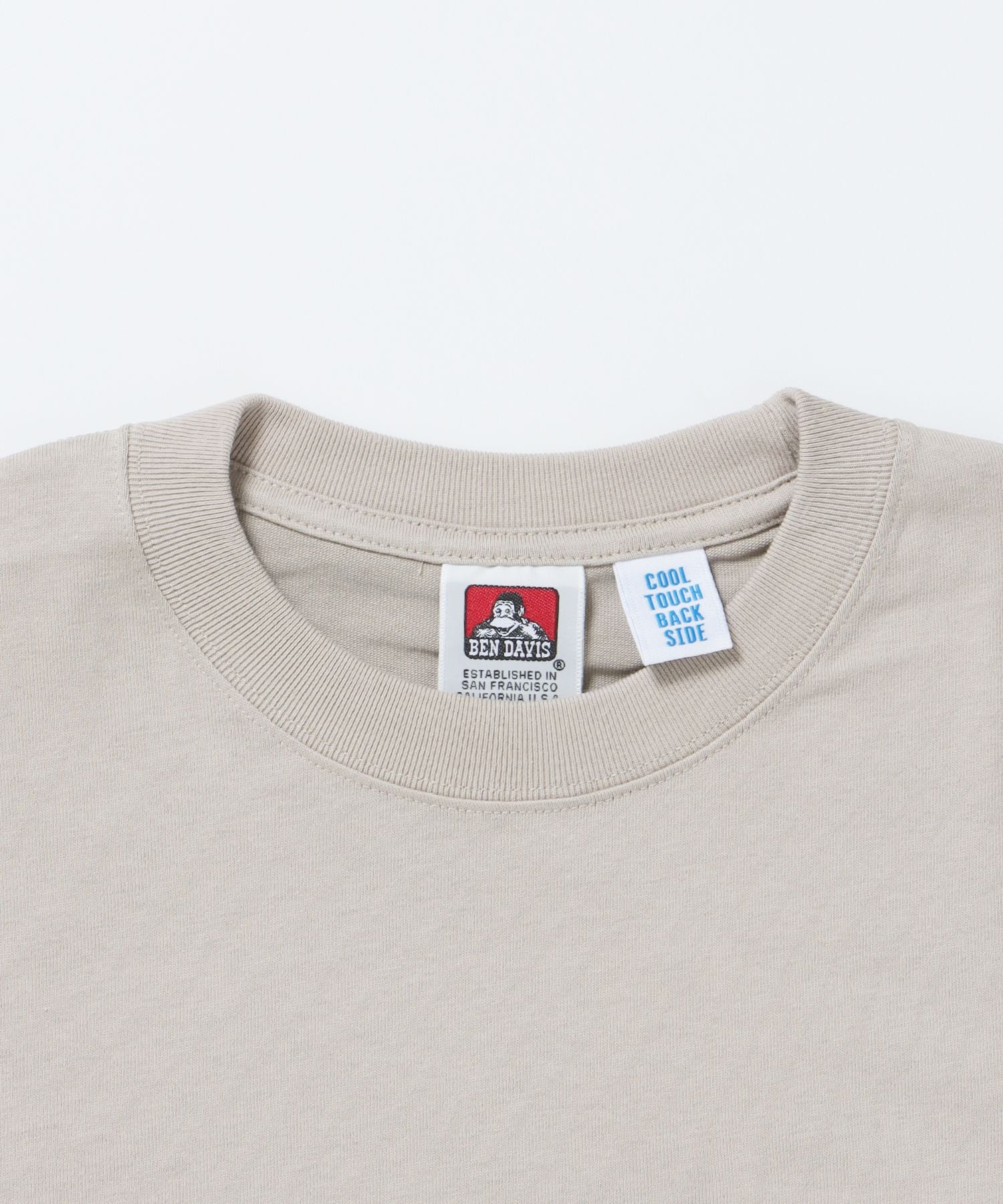GORILLA EMB COOL TEE / Tシャツ 接触冷感 半袖 クルーネック ワンポイント 刺繍 ワンポイント ベージュ