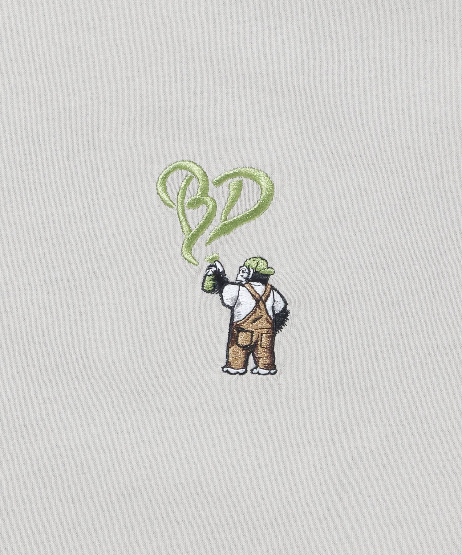 GORILLA EMB COOL TEE / Tシャツ 接触冷感 半袖 クルーネック ワンポイント 刺繍 ワンポイント ベージュ