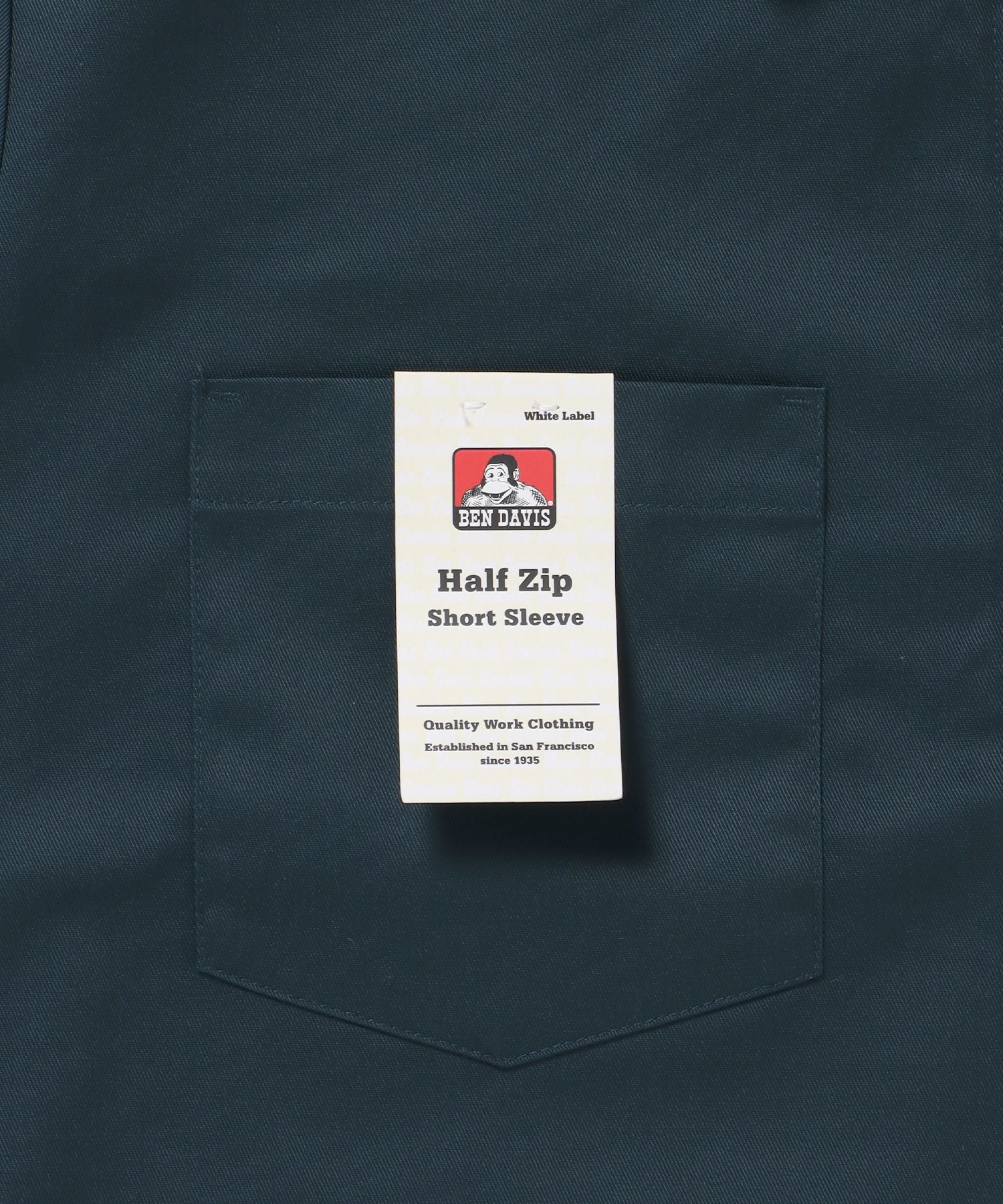 1/2ZIP S/S SHIRT / ハーフジップ シャツ 半袖 クルーネック ワンポイント ピス ワンポイント 【セットアップ着用可能】 ダークグリーン