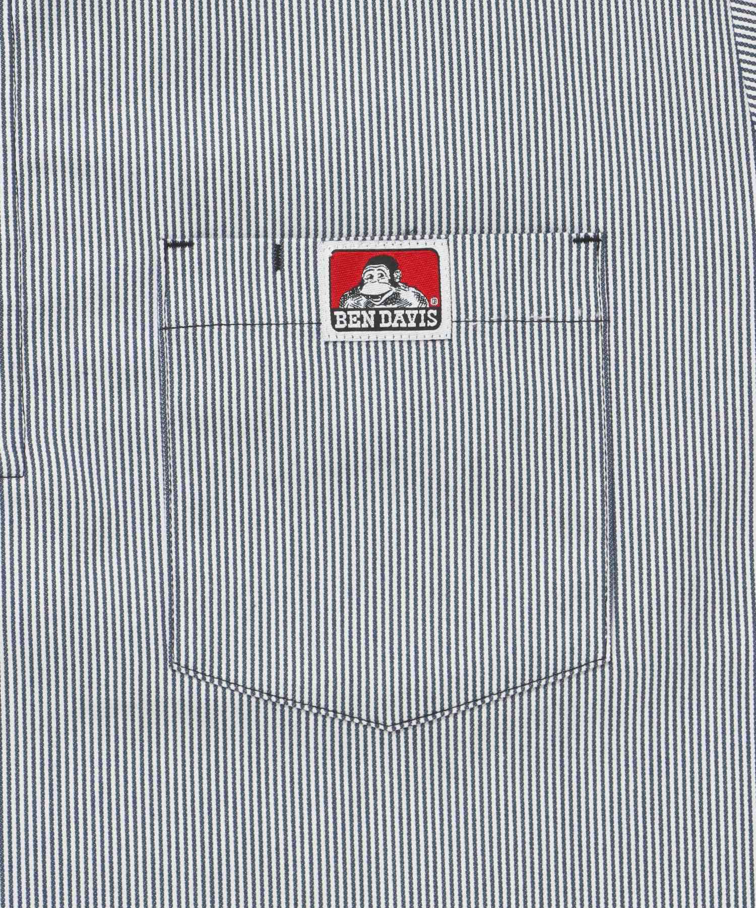 1/2ZIP S/S SHIRT / ハーフジップ シャツ 半袖 クルーネック ワンポイント ピス ワンポイント 【セットアップ着用可能】 ブルー