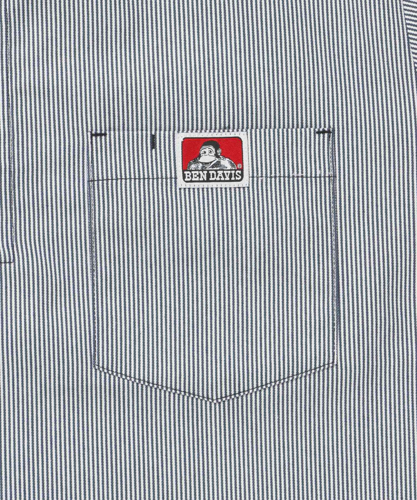 1/2ZIP S/S SHIRT / ハーフジップ シャツ 半袖 クルーネック ワンポイント ピス ワンポイント 【セットアップ着用可能】 ブルー