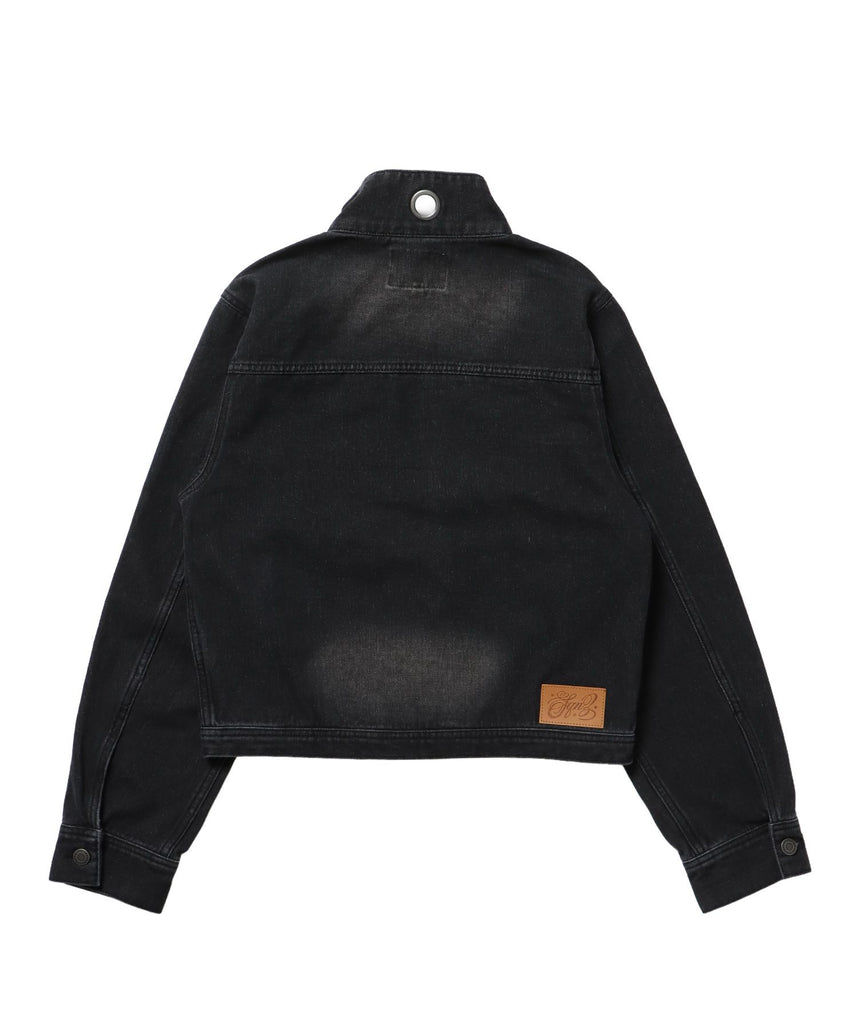 ※WEB限定 / ロールアップスタッズデニム / sqnz star roll-up denim ブラック