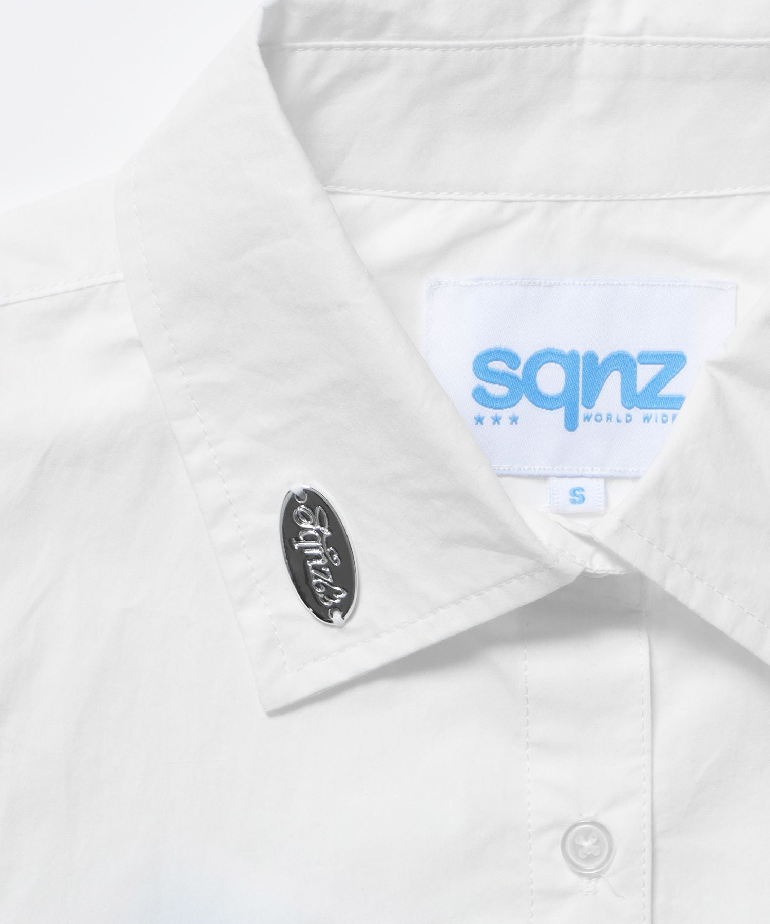 ※WEB限定 / レディースクロップドシャツ / sqnz cropped shirts ホワイト