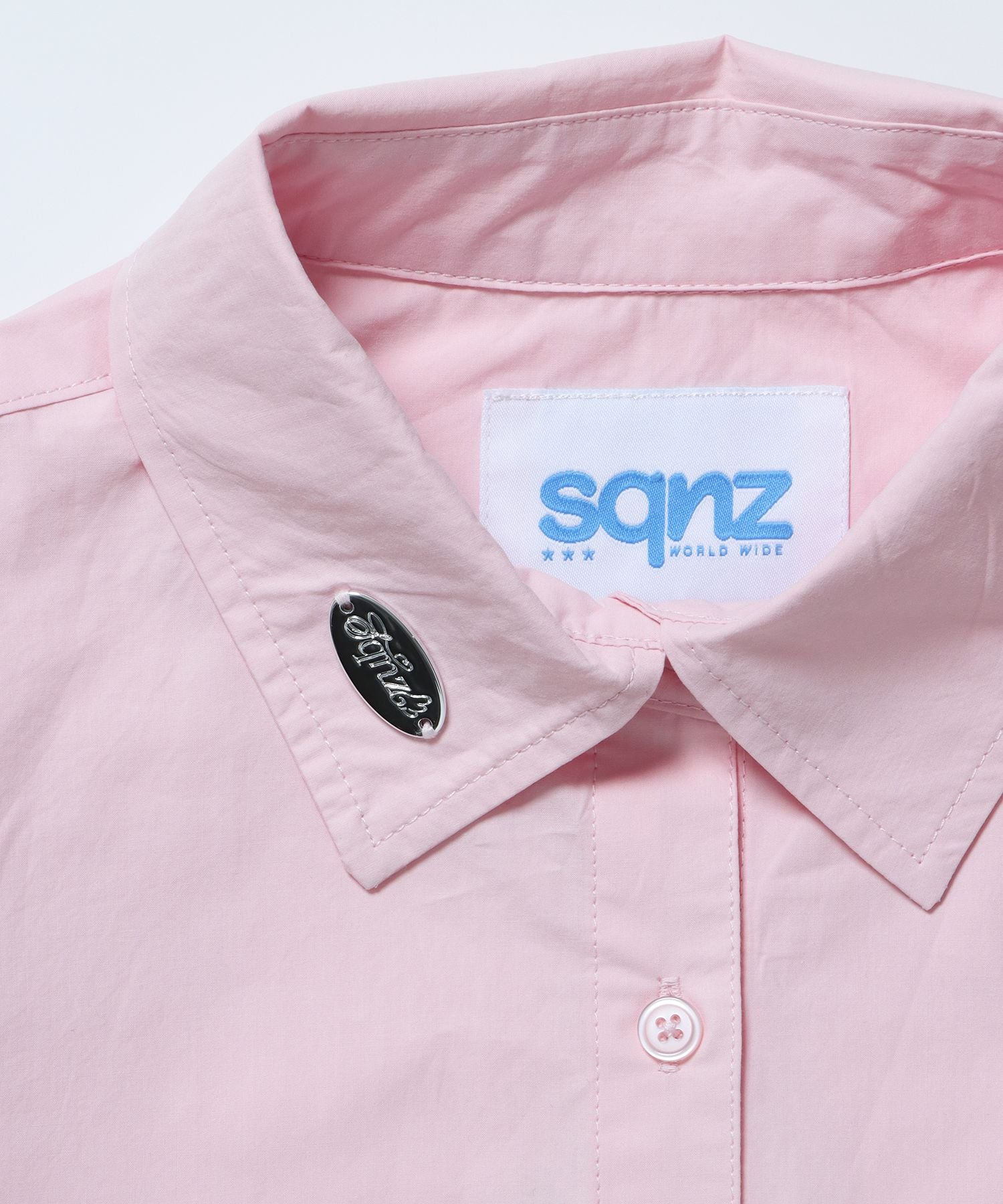 ※WEB限定 / レディースクロップドシャツ / sqnz cropped shirts ピンク