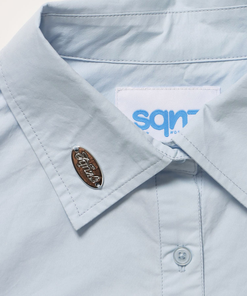 ※WEB限定 / レディースクロップドシャツ / sqnz cropped shirts ライトブルー